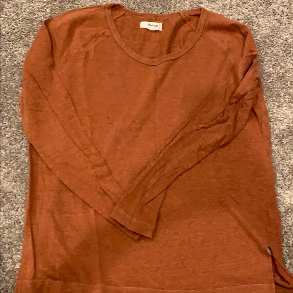 Madewell burnt orange top